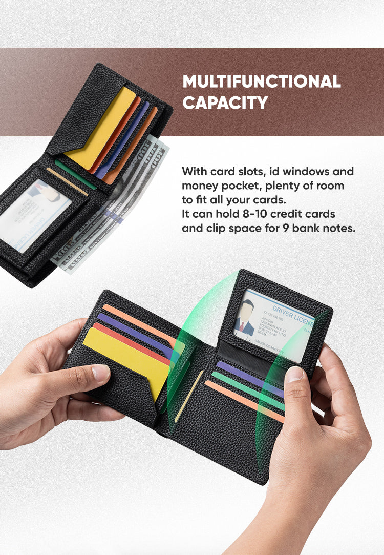 TVW109P - Genuine Leather Bifold Wallet With Card Slot