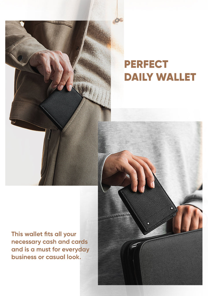 TVW109P - Genuine Leather Bifold Wallet With Card Slot