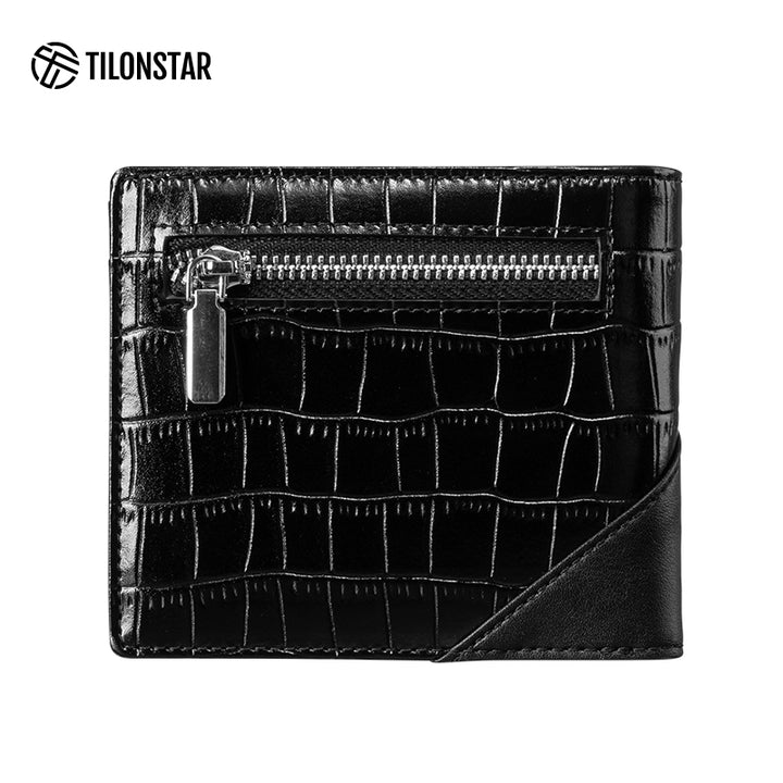 TVW131 - Leather Wallet With Zipper Coin Pocket,TILONSTAR