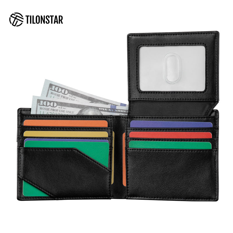TVW131 - Leather Wallet With Zipper Coin Pocket,TILONSTAR