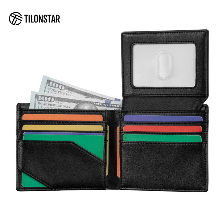 TVW131 - Leather Wallet With Zipper Coin Pocket,TILONSTAR