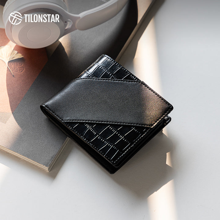 TVW131 - Leather Wallet With Zipper Coin Pocket,TILONSTAR