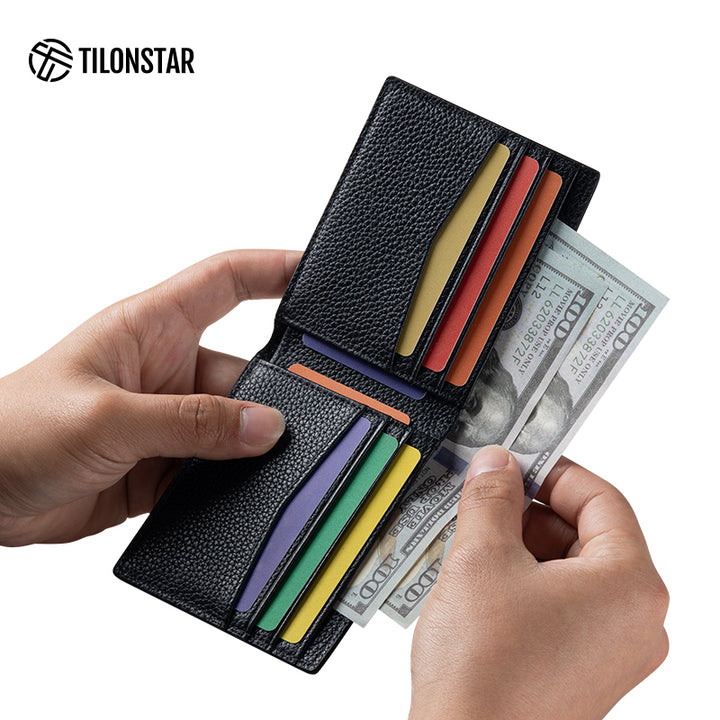 TVW132P - Men's Purse Genuine Leather Wallet With Card Slots,TILONSTAR