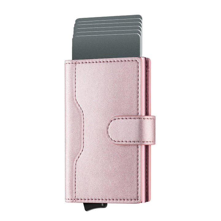 TVC207 - Leather Pop-up Wallet - Sleek Aluminum Business Card Protector