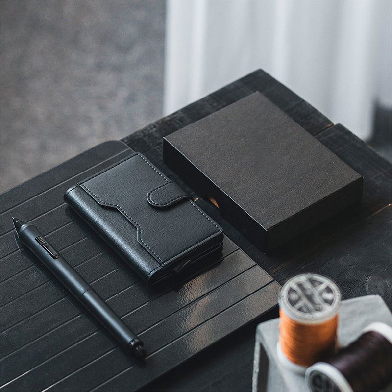 TVC207 - Leather Pop-up Wallet - Sleek Aluminum Business Card Protector