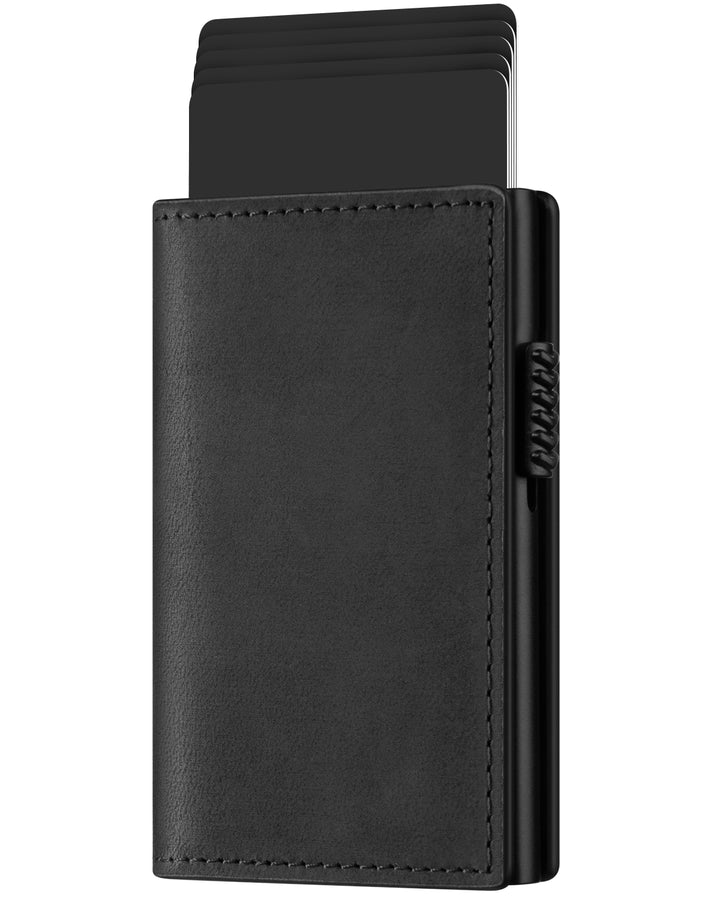 TVC315P - Crazy Horse Genuine Leather Pop-up Wallet，RFID Blocking Slim Minimalist Credit Card Holder