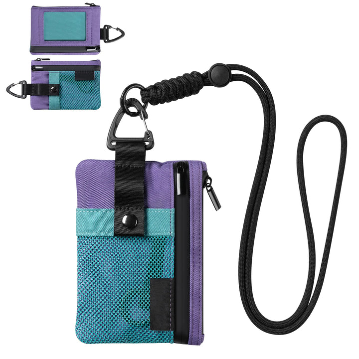 TVW124 - Water Resistant Nylon Wallet with Lanyard and Keychain