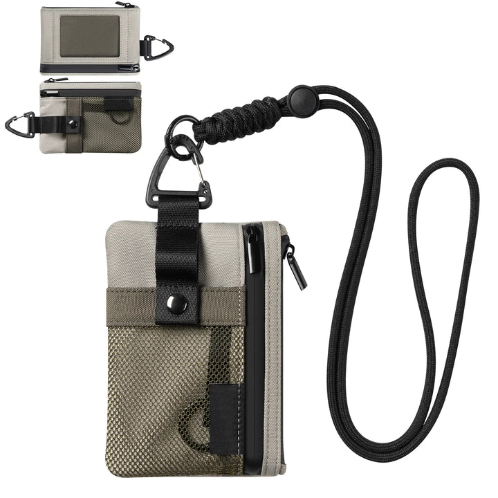 TVW124 - Water Resistant Nylon Wallet with Lanyard and Keychain