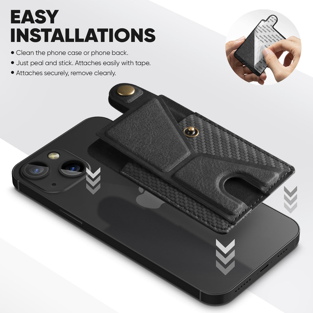 TMP111 - Multi-function Phone Back Card Holder Sticker with Magnetic Buckle