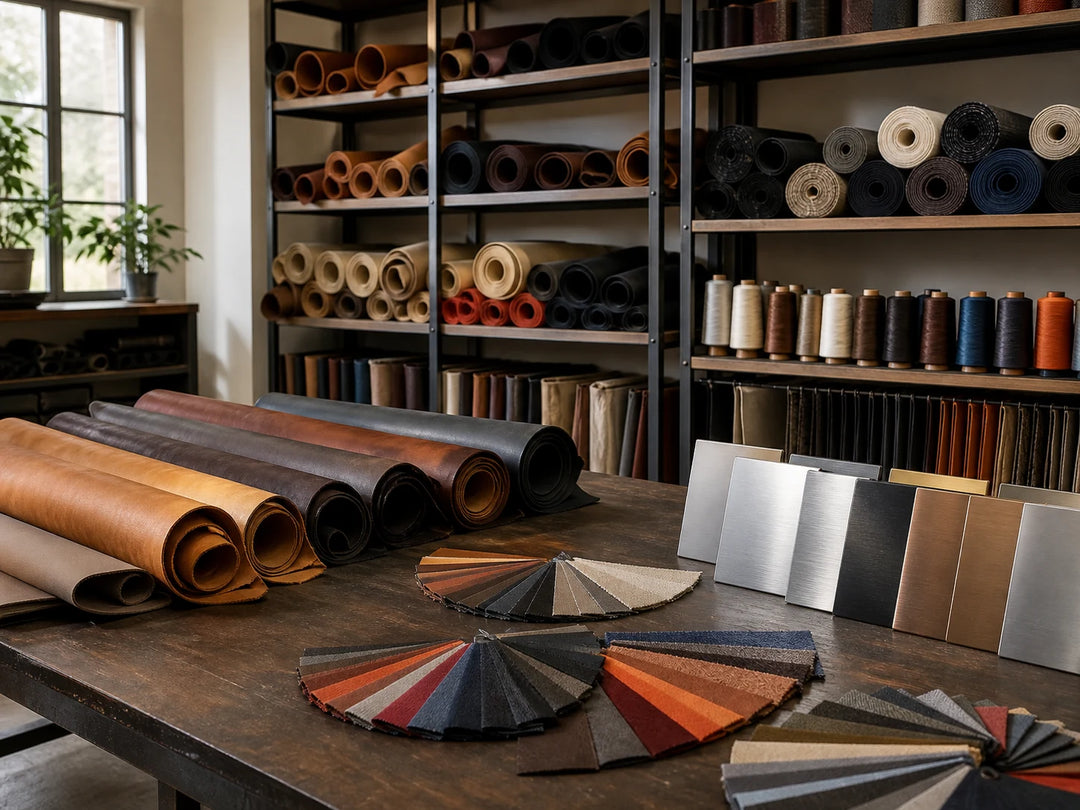 TILONSTAR leather textile and aluminum material options for custom manufacturing