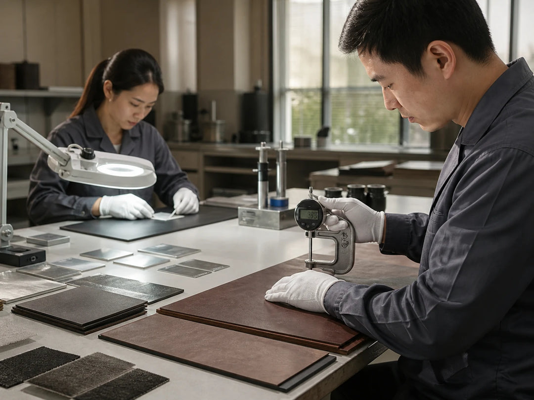 TILONSTAR leather and aluminum material quality inspection process