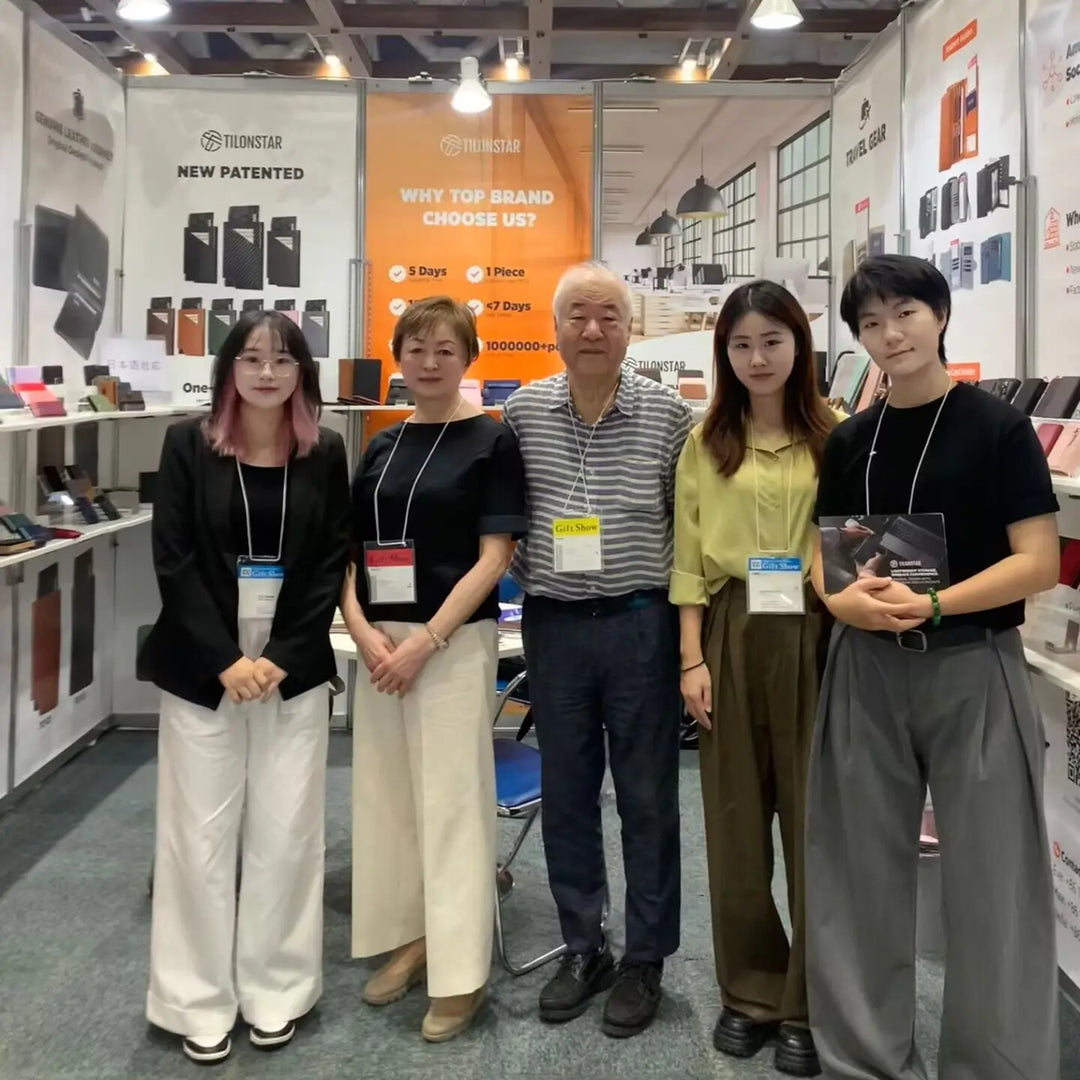TILONSTAR team at Tokyo International Gift Show presenting wallet collections