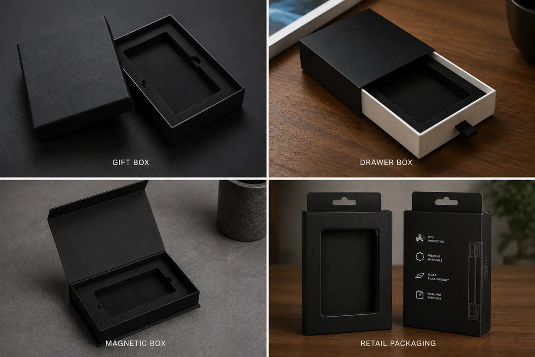 TILONSTAR custom packaging options for wallet brands and retail products