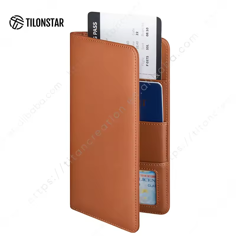 TILONSTAR TPW100 Multi-Purpose Custom RFID Travel Passport Wallet Leather Passport Card Holder Passport Holder